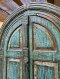 Distressed Blue Wooden Door British Carving