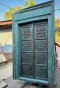 Traditional Indian Carved Door Rustic Blue