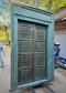 Traditional Indian Carved Door Rustic Blue