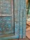 Antique Door with Full Carved Wood in Rustic Blue