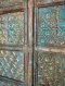 Antique Door with Full Carved Wood in Rustic Blue