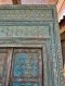 Antique Door with Full Carved Wood in Rustic Blue