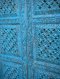 Heritage Blue old Door with Full Lattice Carving