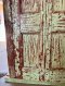 Vintage Green Solid Door Colonial Carving