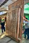 Antique Wooden Door with Brass and Carving