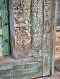 Antique Painted Door with Brass and Carving