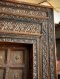 Antique Door Dark Wood Color with Brass Decor