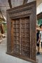 Antique Door Dark Wood Color with Brass Decor