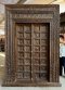 Antique Door Dark Wood Color with Brass Decor