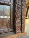 Solid Dark Wood Door Rustic Green Fine Carving