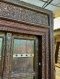 Solid Dark Wood Door Rustic Green Fine Carving