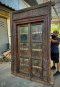 Solid Dark Wood Door Rustic Green Fine Carving