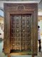 Unique Antique Door with Brass Around Carving