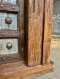 Hard Wood Door Covered with Brass Decor on Metal