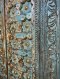 Vintage Blue Washed House Door with Brass