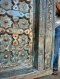 Vintage Blue Washed House Door with Brass