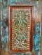 Front Door Decor with Antique Carving and Brass Sun