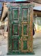 Distressed Green Carved Door