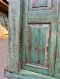 Distressed Green Carved Door