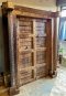 British Colonial Solid Wooden Door with Stone Base