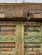 Pleasure Old Green Entrance Door with Brass Handles