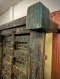 Antique Indian Door Rough Blue Teak Wood