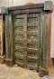 Antique Indian Door Rough Blue Teak Wood