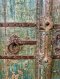 Old Door with Brass Flowers
