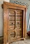 Vintage Indian Solid Wood Door with Brass Lock