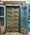 Antique Blue Wooden Double Door