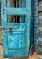 Antique Double Door Turquoise with Glass Window