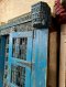 Antique Double Door Turquoise with Glass Window