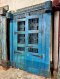 Antique Double Door Turquoise with Glass Window