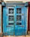 Antique Double Door Turquoise with Glass Window