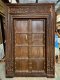 Solid Wooden Door Antique Pattern Decorated with Brass Pins