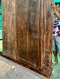 Elegant Antique Door with Shiny Brass Sheets Decor