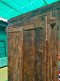 Elegant Antique Door with Shiny Brass Sheets Decor