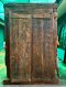 Elegant Antique Door with Shiny Brass Sheets Decor