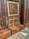 Elegant Antique Door with Shiny Brass Sheets Decor