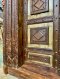 Elegant Antique Door with Shiny Brass Sheets Decor