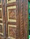 Elegant Antique Door with Shiny Brass Sheets Decor