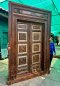 Elegant Antique Door with Shiny Brass Sheets Decor