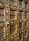 Elegant Indian Gujarati Door Fine Teak Fully Brass Flowers