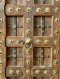 Elegant Indian Gujarati Door Fine Teak Fully Brass Flowers
