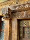 Elegant Indian Gujarati Door Fine Teak Fully Brass Flowers