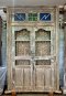 Large Tall Double Doors Solid Teak Vintage White Blue