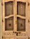 Double Courtyard Garden Door Bleached Teak Classic Carving
