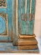 British Colonial Carving Teak Door Vintage Blue