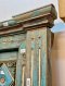 British Colonial Carving Teak Door Vintage Blue