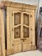 Double Courtyard Garden Door Bleached Teak Classic Carving